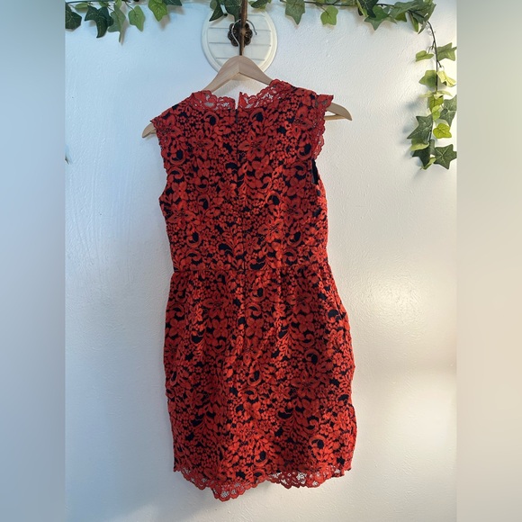 Shoshanna Red Lace Mini Dress - Picture 6 of 15